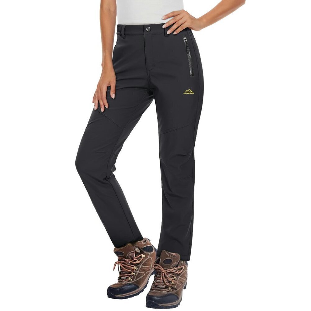 Women's Fleece Lined Waterproof Snow Pants Winter Hiking Ski